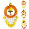 Pack of 1 Parrot Marigold Hanging Jhoomer Marigold Wall Hanging Artificial Flowers Wedding Garland Pooja Backdrop Indian Mehndi Decor Diwali Decor Latkan